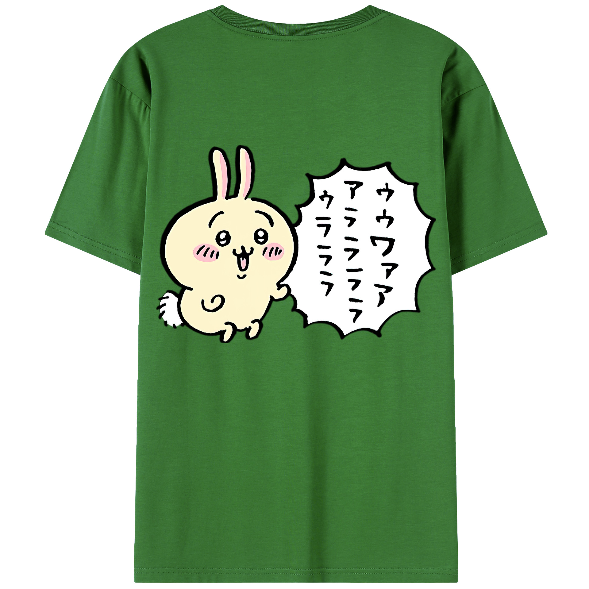 （画像用） ちいかわ うさぎ Chii-kawa usagi レディース半袖Tシャツ(バックプリント)